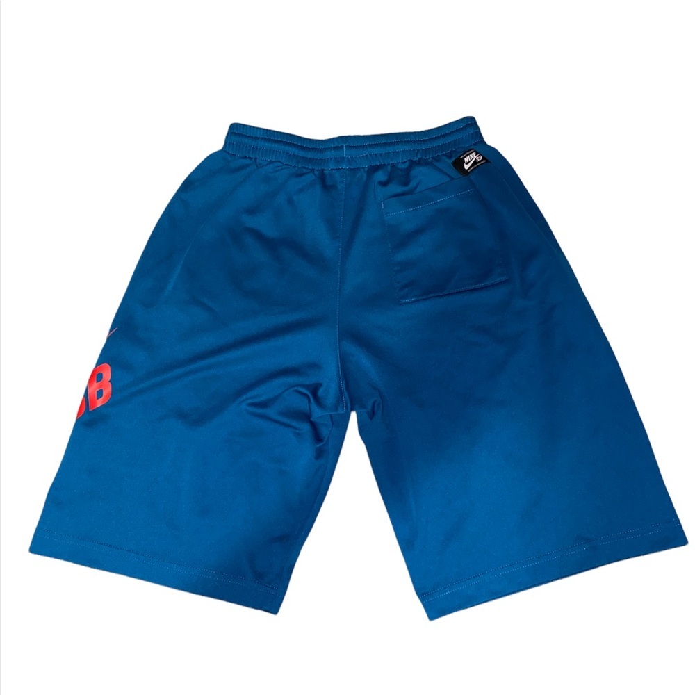 Youth Boys Nike Shorts Blue/Orange - Picture 3 of 4